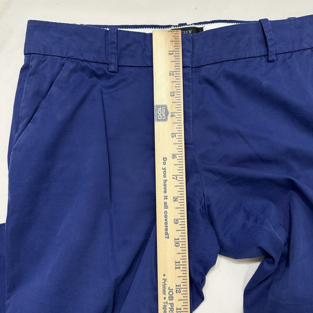J.Crew Café Capri Pants Womens 2 Blue Stretch Cotton Cropped Slim Fit - Picture 7 of 9